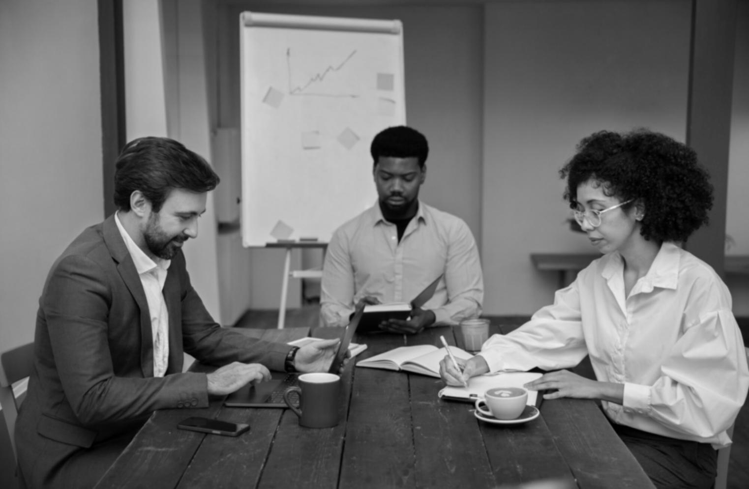 Studenti che lavorano su progetti di teoria del colore in un ambiente di design moderno